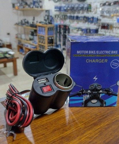 Toma Corriente Moto Encendedor Cargador Usb 12v