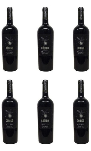 Vino Malbec Selecto Orgánico Código Roble 750ml Pack X6     