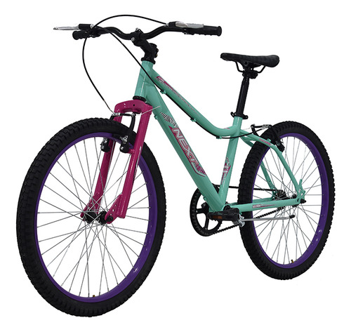 Bicicleta Veloci Next Keziah R24 Turqueza Color Celeste Tamaño del cuadro M