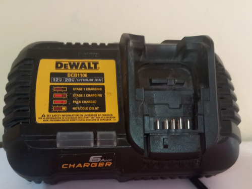 Cargador Li-ion Rápido 6a 12v/20v/60v Max Dewalt Dcb1106