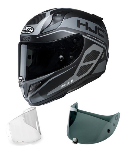 Capacete Hjc Rpha 11 Saravo Tri-composto Cinza Cor Silver Tamanho do capacete 58