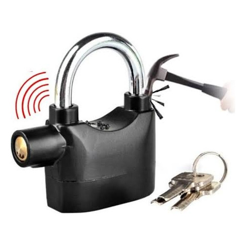 Candado Seguro Alarma 110db Cuida Tu Hogar Moto Bicicleta