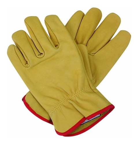 Par Guantes Medio Paseo Vaqueta Amarilla Calidad Premium