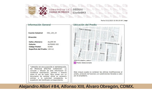 Casa En Venta Alejandro Allori #84, Alfonso Xiii, Álvaro Obregón, Cdmx. Vg5-za