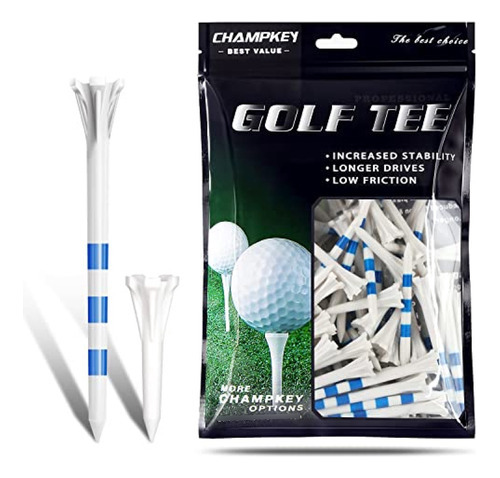 Paquete De 100 Tees De Golf Originales Champkey De Plástico