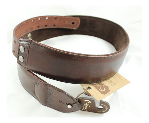 Correa De Guitarra Vintage/brown Leathercraft Right On ...