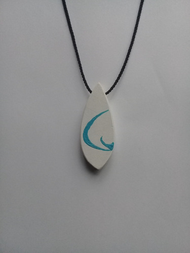 Collar  Colgante, Tabla De Surf, Pintado  A Mano Cod. 3208