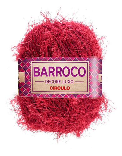 Barbante Barroco Decore Luxo Peludinho Círculo Crochê 280g Cor Marsala