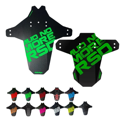 Paralama Bike Mtb Kit Traseiro E Diantero Rsd Mud No More Cor Verde