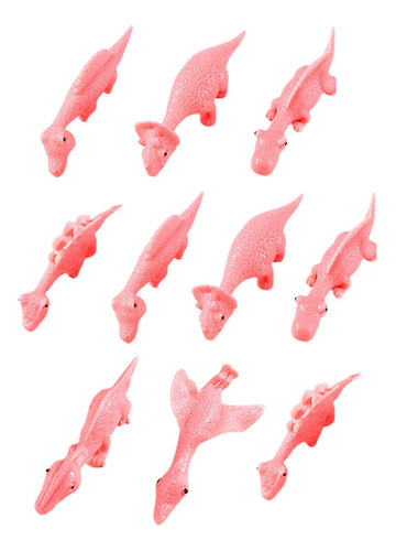 10 Piezas Tirachinas De De Dinosaurio Dino Juguete Rosa