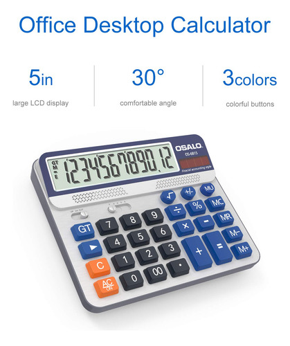 Calculadora De Escritorio Pendancy, Pantalla Lcd Extra Grand