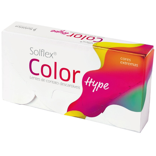 Lentes De Contato  Amarela Solflex Color Hype Solução+estojo