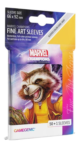 Marvel Champions Fine Art Sleeves  Rocket Raccoon