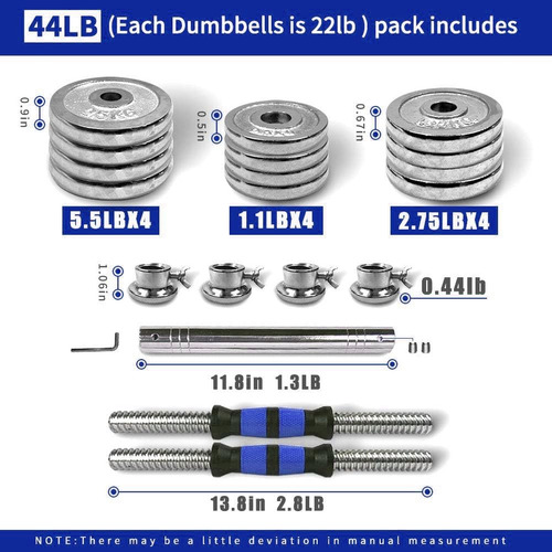 Mancuernas Ajustables 3 En 1 Para Entrenamiento En Casa