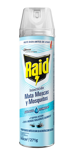 Raid Mata Moscas Y Mosquitos Efecto Seco 360 Ml.