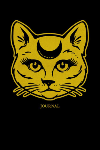 Libro: Journal Lunar Black Cat: College Ruled 120 Pages (cel