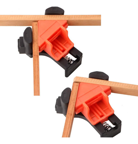 Kit 4 Grampos De Canto Aperto Angular Marcenaria 90 Graus