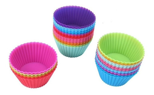 60pcs. Forminha Para Mini Cupcake Muffin - Forma De Silicone
