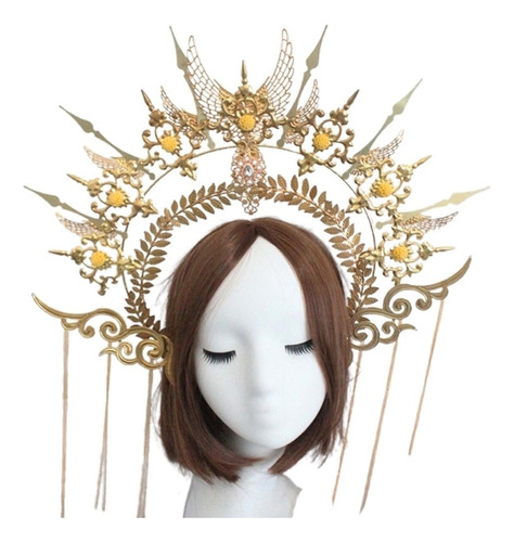 Corona De Halo De Lolita Spike Para Mujer, Tiara Gótica En R