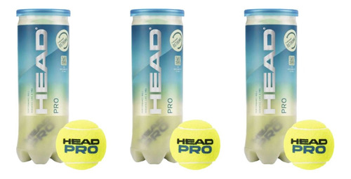 Pelotas  Tenis Padel Head X 9 Combo Tubo X 3 Profesional