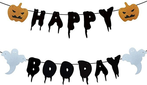 Feliz Día Boo Banner, Reluciente Del Cumpleaños De Halloween