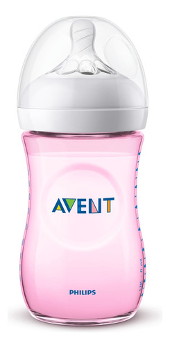 Mamadeira Pétala Avent 330ml Rosa Anticólica Bico Pétala 6m