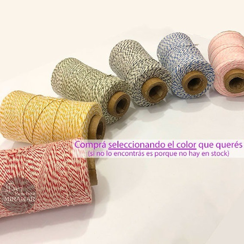 Hilo Algodon Rustico Color Y Bicolor Rollo 250grs.aprox