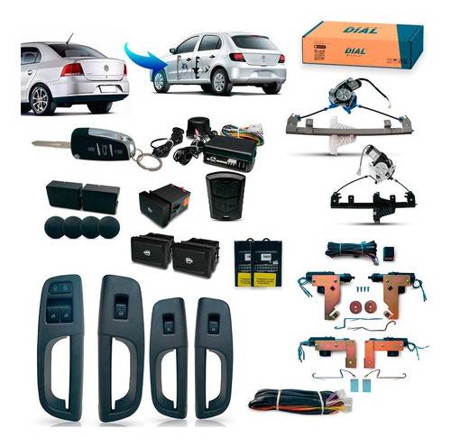 Kit Vidro Elétrico Gol G5 2011 Completo Trava Alarme Canivet