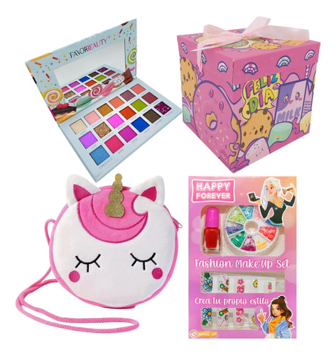 Set Maquillaje Y Manicure Infantil Regalo De Navidad Niña