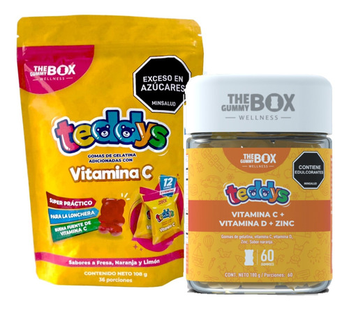 Combo Para Niños The Gummy Box Teddys Vitamina C 