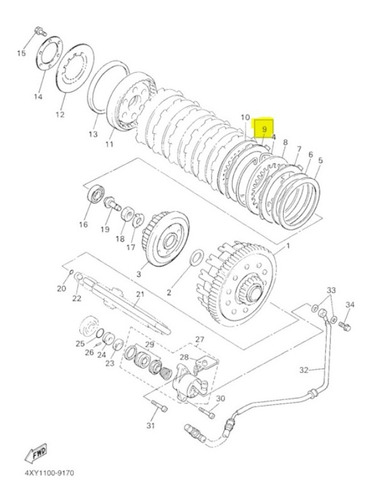 Disco Embrague Original Yamaha Xv Z 1200 - 1300 - 1600 -1700