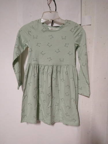 H&m - Vestido Niña En Algodon - T. 6/8 Años. Original U.s.a