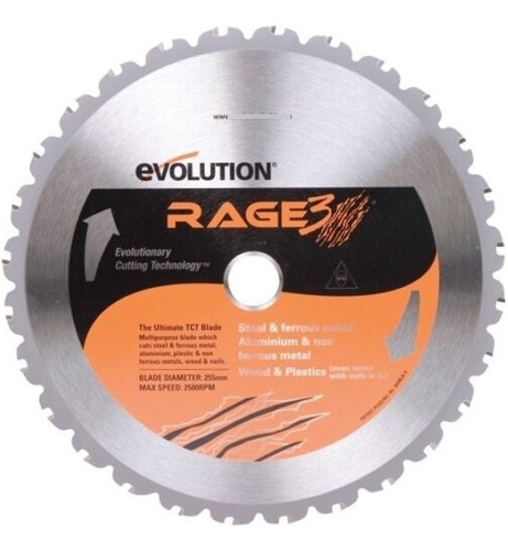 Evolution Tct 10  Multi-purpose Saw Blade  Rage255 Mmk