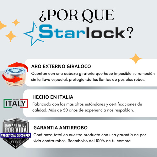 H1e Starlock Antirrobo 12 X 1.5 Mm Para Jmc Vigus 2023-2027