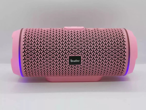 Bocina Bluetooth Autonomía 5 Horas Led A Prueba De Agua Rosa