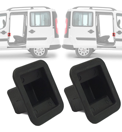 Par Bucha Guia Central Porta Lateral Correr Fiat Doblo 2020