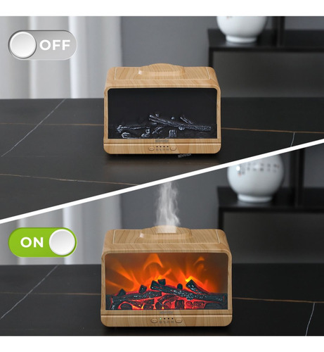 Umidificador E Difusor De Aroma Lareira, P/ Óleos Essnciais