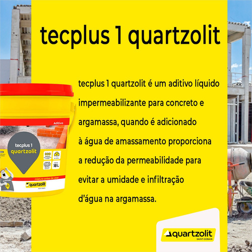Tecplus 1 Impermeabilizante De Concreto E Argamassas - Quart