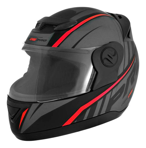 Casco Evolution G6 788 Pro Neon Negro/rojo T 60 Protork