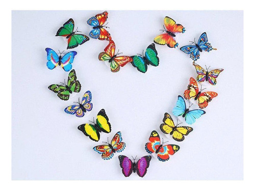 20pcs Mariposa Pegada Led Lámpara Decorativa De Pared