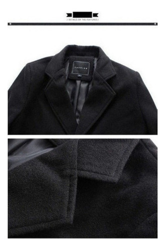 Gabardina Clásica Para Hombre Chamarra Larga Informal De Mez