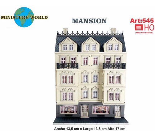 Mansión Para Armar Ho 1/87 Maqueta Miniature World La Plata