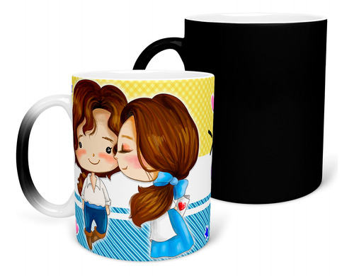 Bella Taza Magica Princesas Regalo San Valentin Novios 9