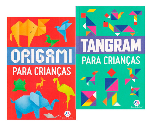 Origami E Tangram Para Crianças: Livros De Atividades, De Equipe Editorial. Dobradura Em Papel, Acompanha 2 Volumes. Editorial Ciranda Cultural, Capa Mole, Edição Literatura Em Português, 2021