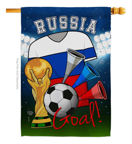 Bandera De La Casa De Fútbol De La Copa Mundial De Rusia, Ju