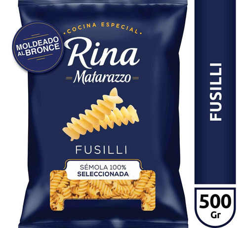 Fideos Fusilli Rina Matarazzo 500 Gr Pack X 10u