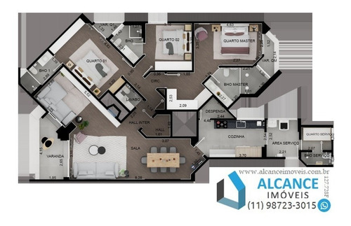 Imagem 2 de 10 de Apartamento Com 161 M², 3 Quartos, 3 Suítes E 3 Vagas, À Venda No Edifício Vinícius De Moraes, Em São Paulo - Ap00315 - 34462233