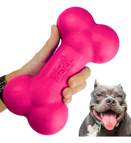 Brinquedo Cachorro Grande Porte Pet Osso Anti Stress Cães G Cor Rosa