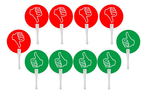 10 Paletas De Votación, Paletas Falsas Verdaderas, Paletas