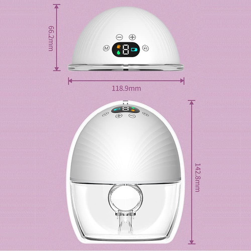 Invisible Extractor Succión eléctrica de leche de Doble Lado Manos Libres, 27 Ajustes, Máquina de Lactancia Ultraligera color Blanco GooodChooo